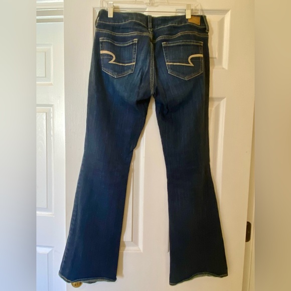 American Eagle Outfitters Dark Blue Flare Jeans - Picture 2 of 4